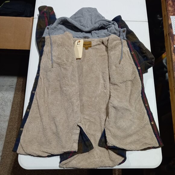 Northwoods Berber Lined Hooded Shirt Jacket- Pine | Large - Picture 4 of 5